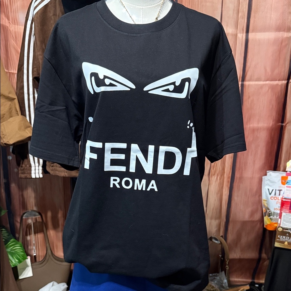 Black Short-Sleeve Roma Logo Tee